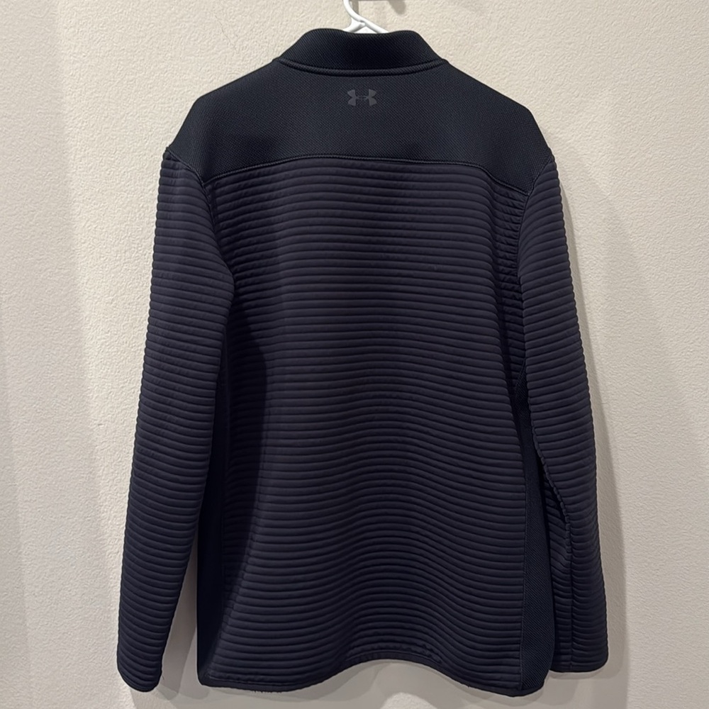 Under Armour Golf Cold Gear Black‎ Ribbed Half-Zip Pullover Men’s Extra Large - Picture 6 of 7